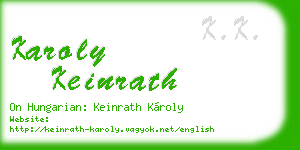 karoly keinrath business card